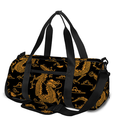 Eastern Dragon Pattern Print Gym Bag