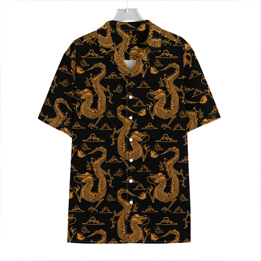 Eastern Dragon Pattern Print Hawaiian Shirt