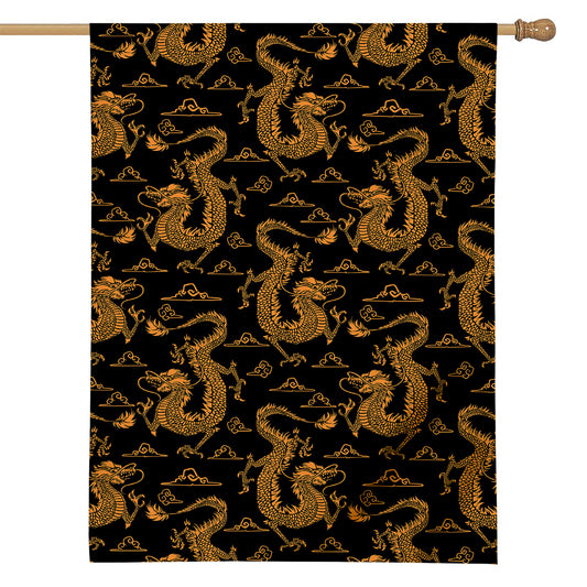 Eastern Dragon Pattern Print House Flag