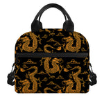 Eastern Dragon Pattern Print Insulated Lunch Bag