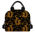 Eastern Dragon Pattern Print Insulated Lunch Bag