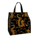 Eastern Dragon Pattern Print Insulated Lunch Tote