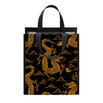 Eastern Dragon Pattern Print Insulated Lunch Tote