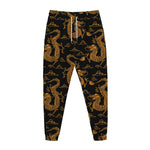 Eastern Dragon Pattern Print Jogger Pants