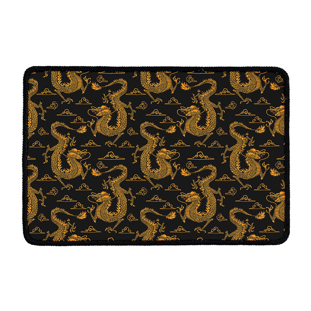 Eastern Dragon Pattern Print Kitchen Mat