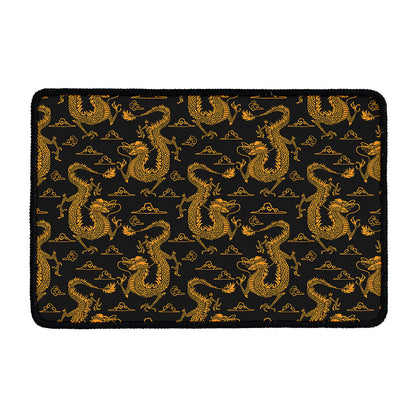 Eastern Dragon Pattern Print Kitchen Mat