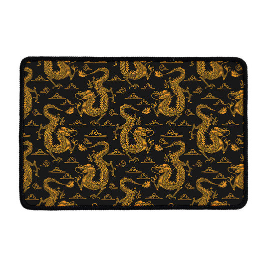 Eastern Dragon Pattern Print Kitchen Mat