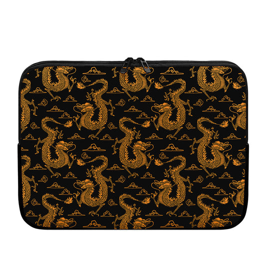 Eastern Dragon Pattern Print Laptop Sleeve
