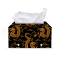 Eastern Dragon Pattern Print Leather Tissue Box Cover