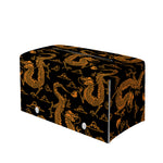 Eastern Dragon Pattern Print Leather Tissue Box Cover