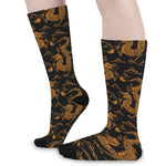 Eastern Dragon Pattern Print Long Socks