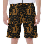 Eastern Dragon Pattern Print Men's Beach Shorts