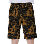 Eastern Dragon Pattern Print Men's Beach Shorts