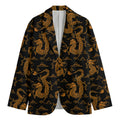 Eastern Dragon Pattern Print Men's Blazer