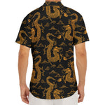 Eastern Dragon Pattern Print Men's Deep V-Neck Shirt