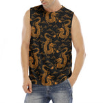 Eastern Dragon Pattern Print Men's Fitness Tank Top