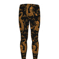 Eastern Dragon Pattern Print Men's Leggings