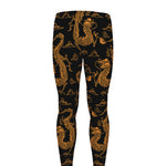 Eastern Dragon Pattern Print Men's leggings
