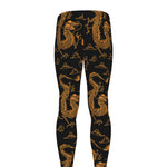 Eastern Dragon Pattern Print Men's leggings