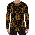 Eastern Dragon Pattern Print Men's Long Sleeve T-Shirt
