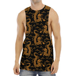 Eastern Dragon Pattern Print Men's Muscle Tank Top