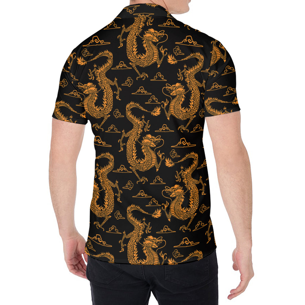 Eastern Dragon Pattern Print Men's Shirt