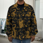 Eastern Dragon Pattern Print Men's Shirt Jacket