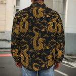 Eastern Dragon Pattern Print Men's Shirt Jacket