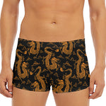 Eastern Dragon Pattern Print Men's Short Boxer Briefs