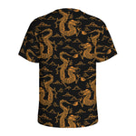 Eastern Dragon Pattern Print Men's Sports T-Shirt