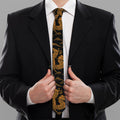 Eastern Dragon Pattern Print Necktie