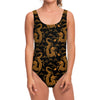 Eastern Dragon Pattern Print One Piece Swimsuit