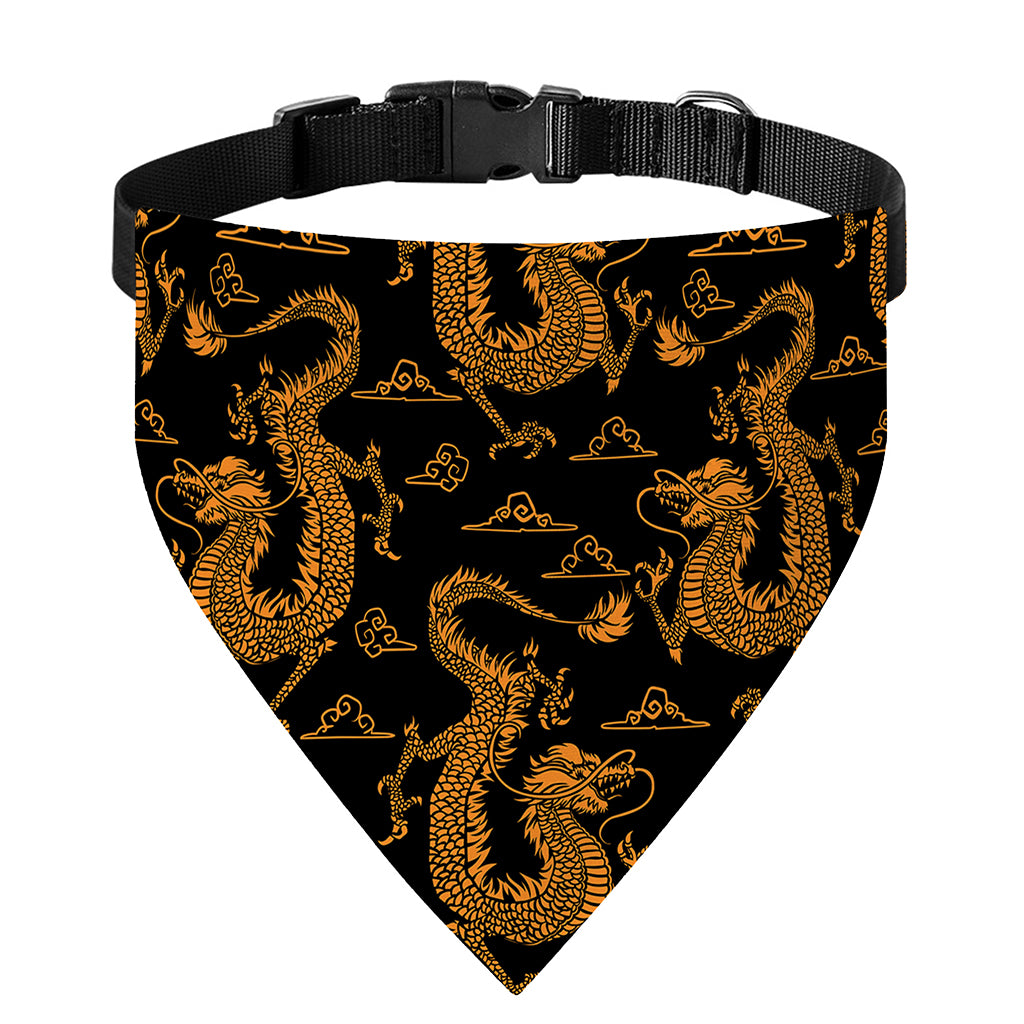 Eastern Dragon Pattern Print Over The Collar Dog Bandana