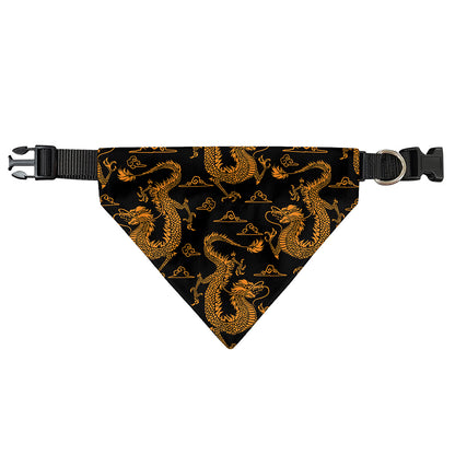 Eastern Dragon Pattern Print Over The Collar Dog Bandana