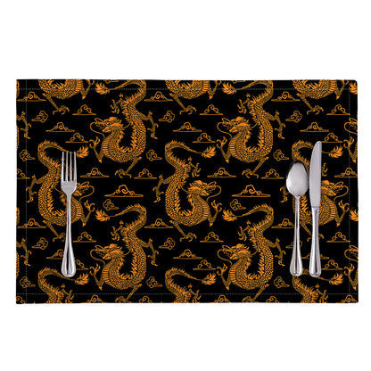 Eastern Dragon Pattern Print Placemat