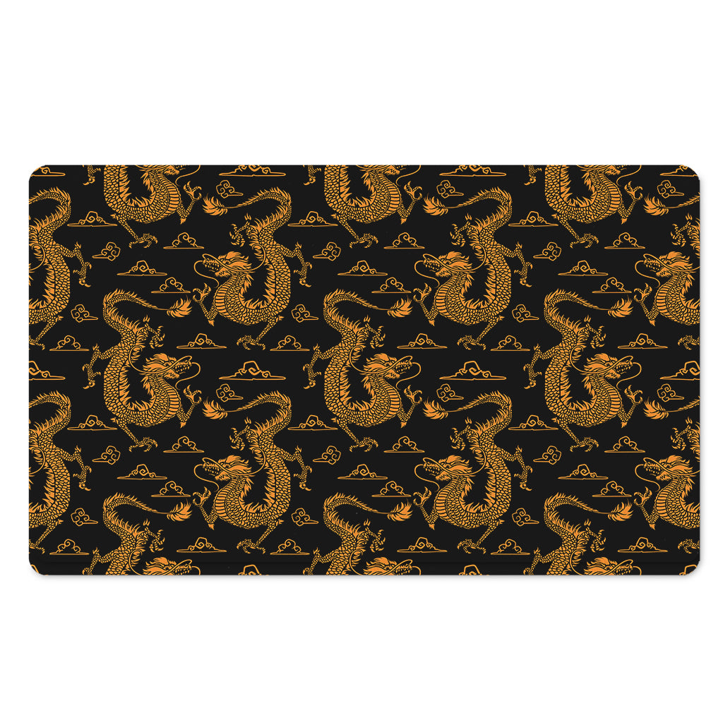 Eastern Dragon Pattern Print Polyester Doormat