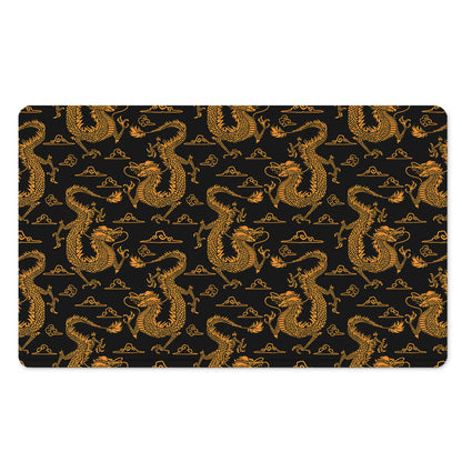 Eastern Dragon Pattern Print Polyester Doormat