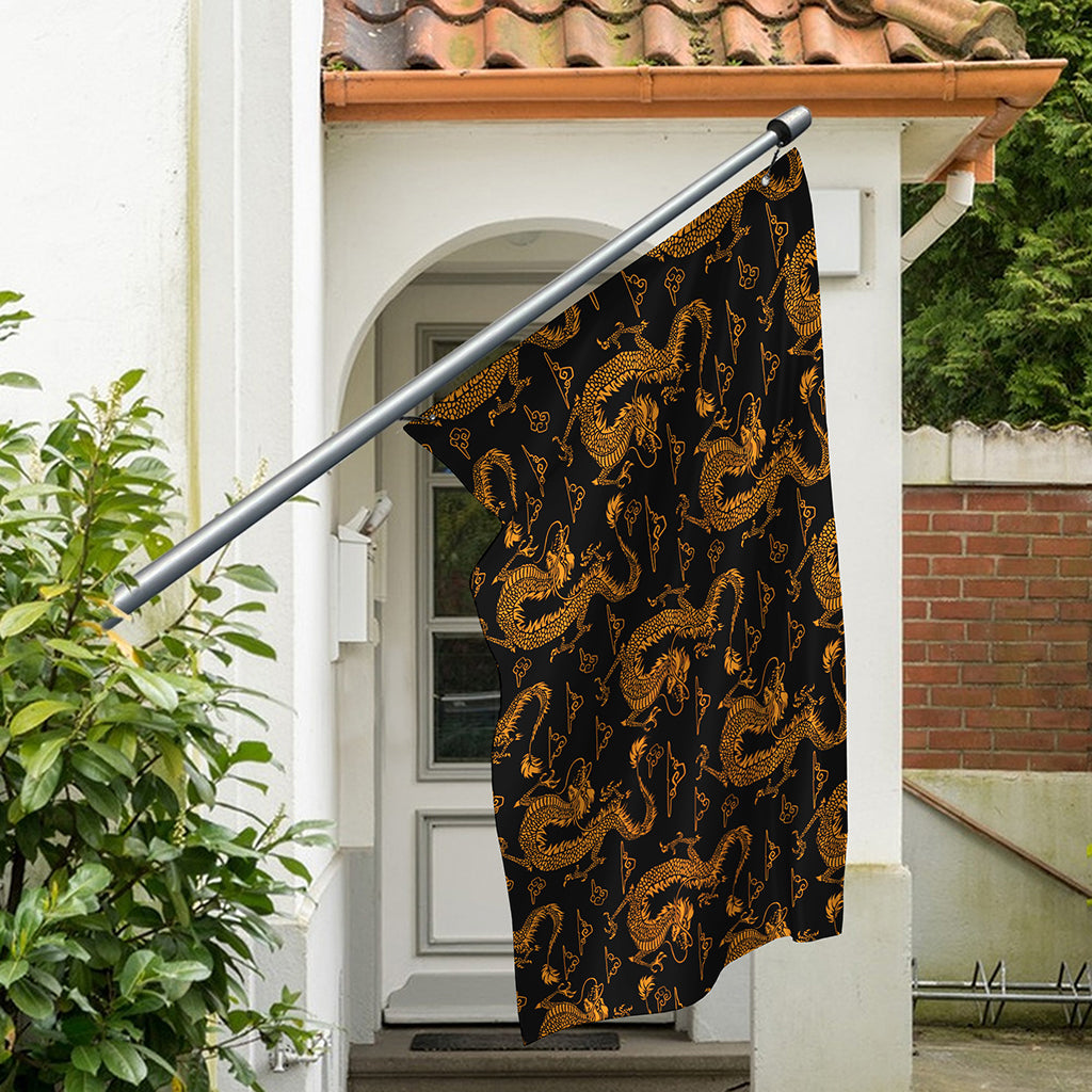 Eastern Dragon Pattern Print Polyester Flag
