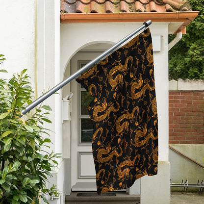 Eastern Dragon Pattern Print Polyester Flag