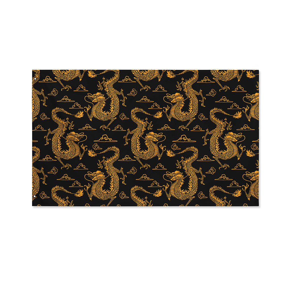 Eastern Dragon Pattern Print Polyester Flag