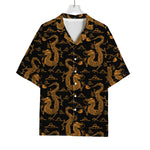 Eastern Dragon Pattern Print Rayon Hawaiian Shirt