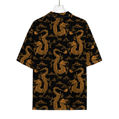 Eastern Dragon Pattern Print Rayon Hawaiian Shirt