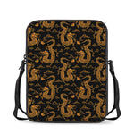 Eastern Dragon Pattern Print Rectangular Crossbody Bag