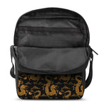 Eastern Dragon Pattern Print Rectangular Crossbody Bag