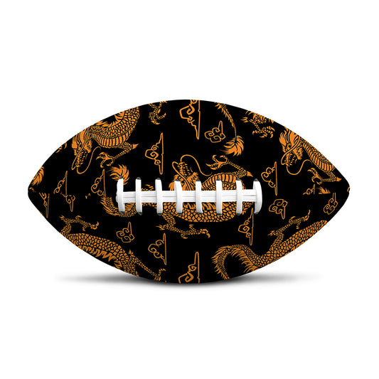 Eastern Dragon Pattern Print Rugby Ball