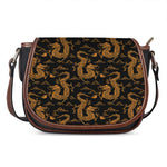 Eastern Dragon Pattern Print Saddle Bag