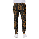 Eastern Dragon Pattern Print Scuba Joggers