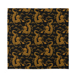 Eastern Dragon Pattern Print Silk Bandana