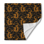 Eastern Dragon Pattern Print Silk Bandana