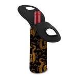 Eastern Dragon Pattern Print Single Neoprene Wine Tote